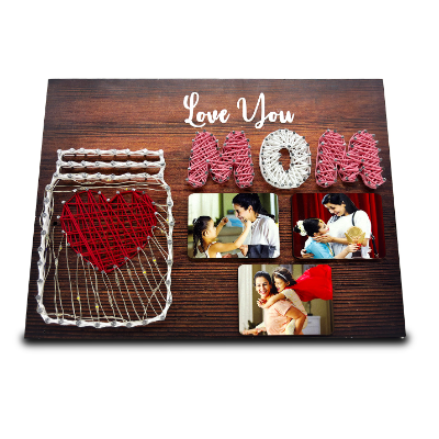 Hand-Crafted String Art Frame